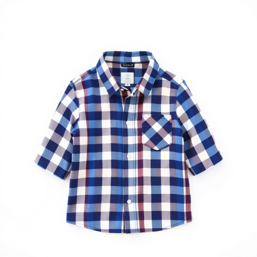 Boys Blue Checked Shirt