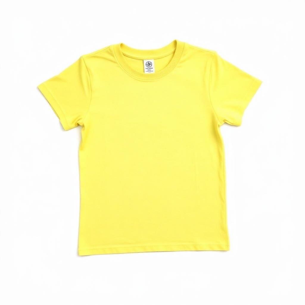 Boys Yellow Solid T-Shirt