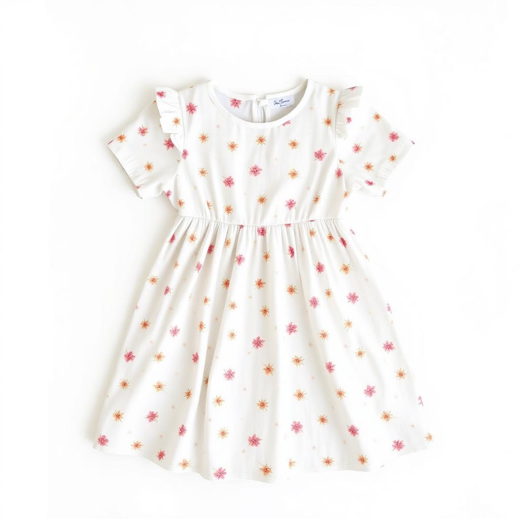 Girls White Floral Dress