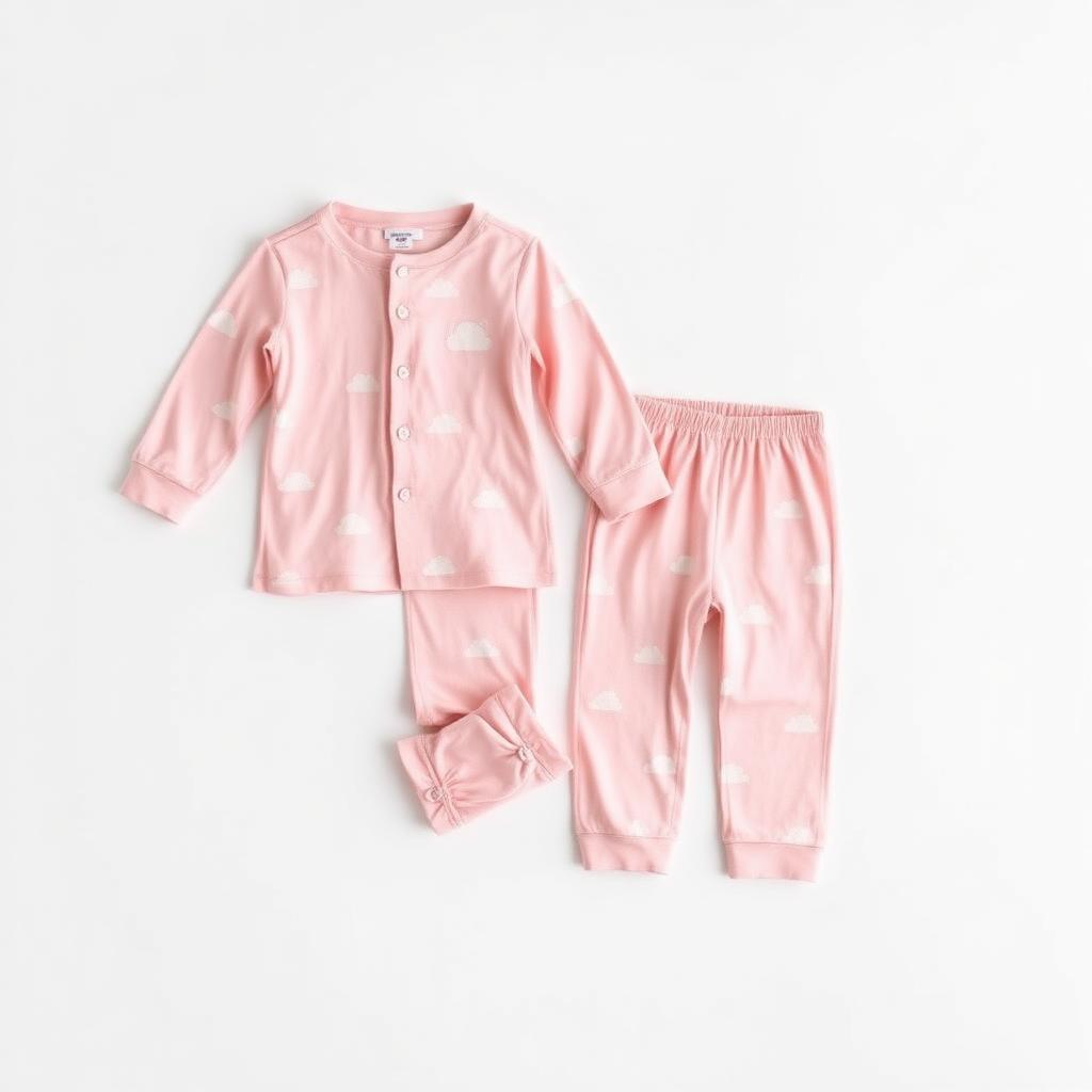 Kids Pink Cloud Night Suit