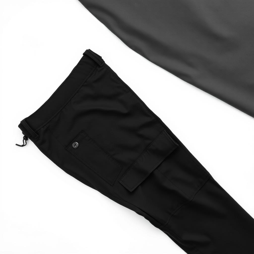 Men Black Cargo Pants