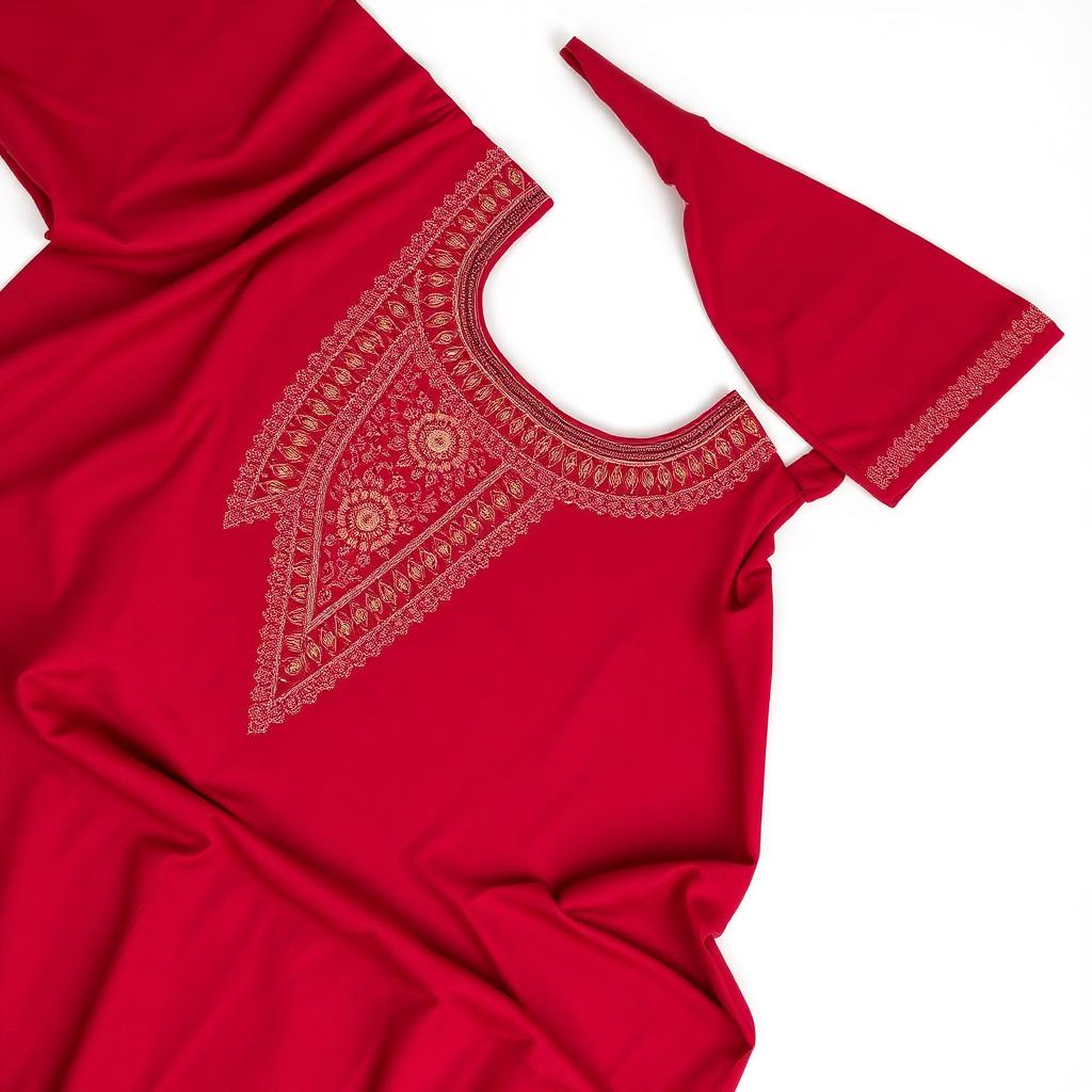 Women Maroon Embroidered Kurti