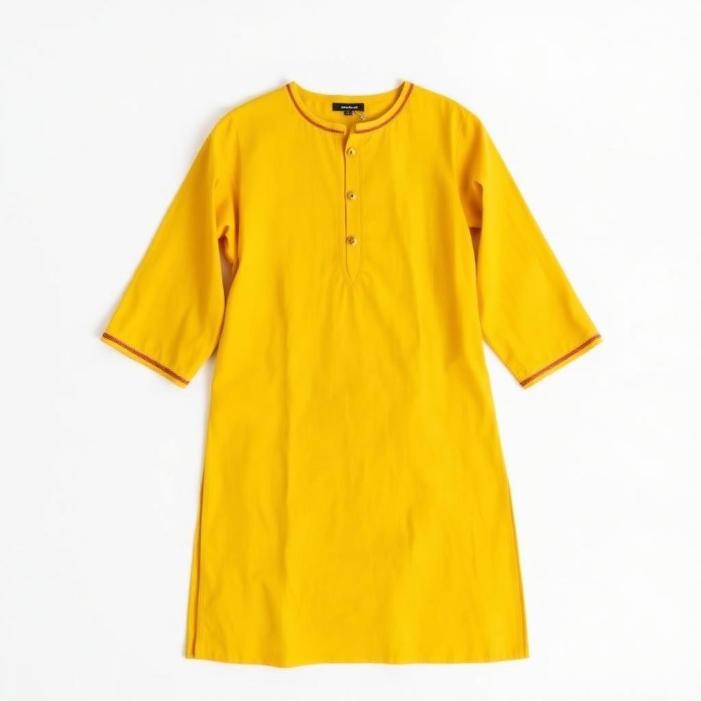 Women Mustard Yellow Cotton Kurti